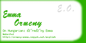 emma ormeny business card